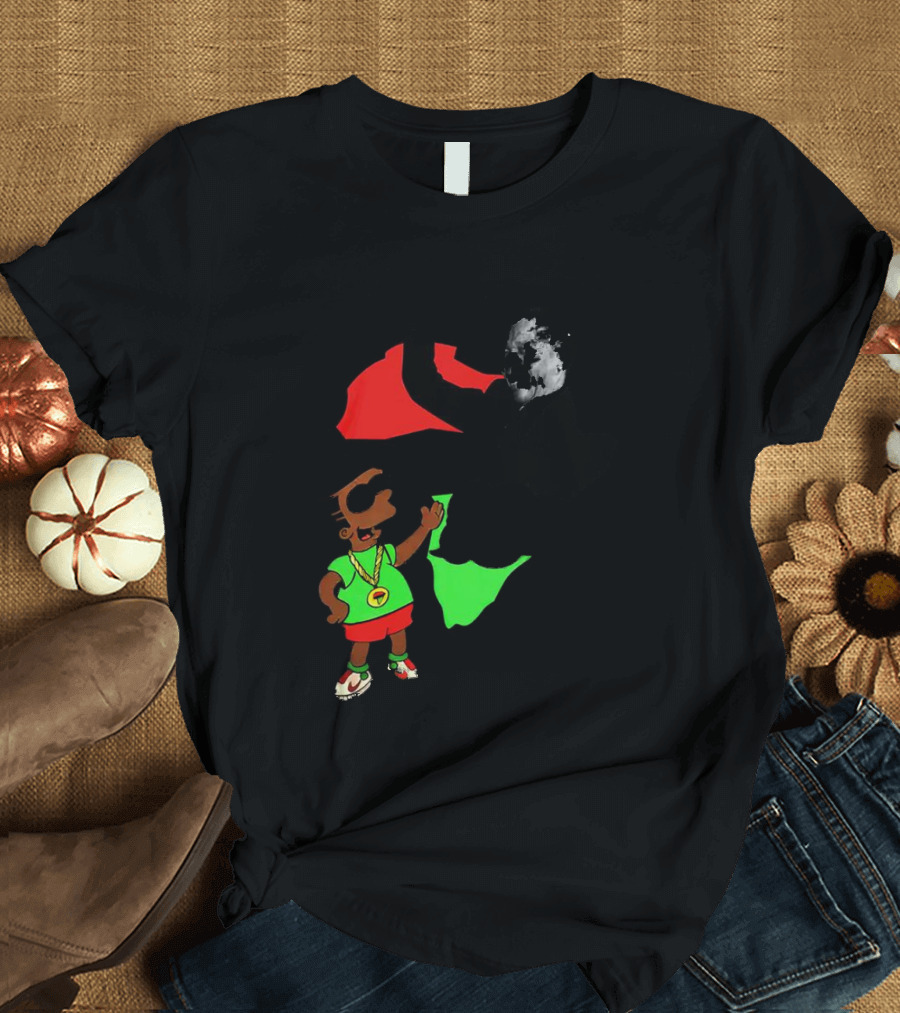 Mandela Bart Simpsons The Dude's My Hero Africa T-Shirt