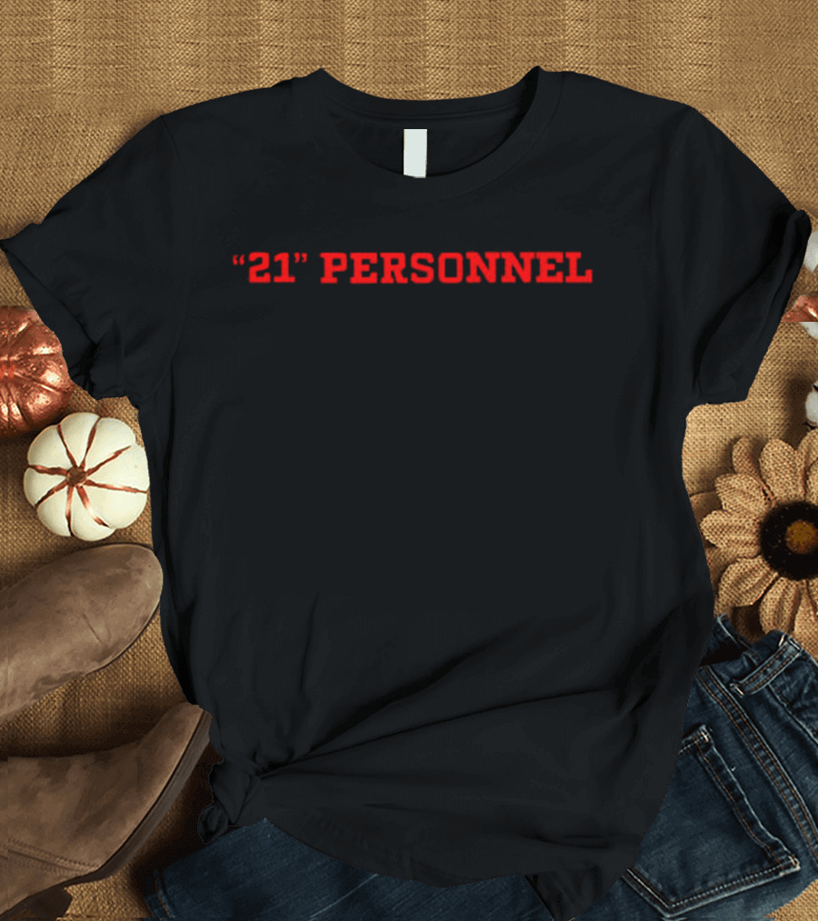 21 Personnel Football Formation Strategy Concept T-Shirt