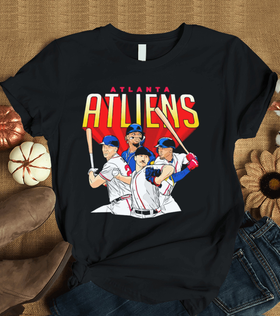 Atlanta ATLiens Braves Players Baseball Fan T-Shirt