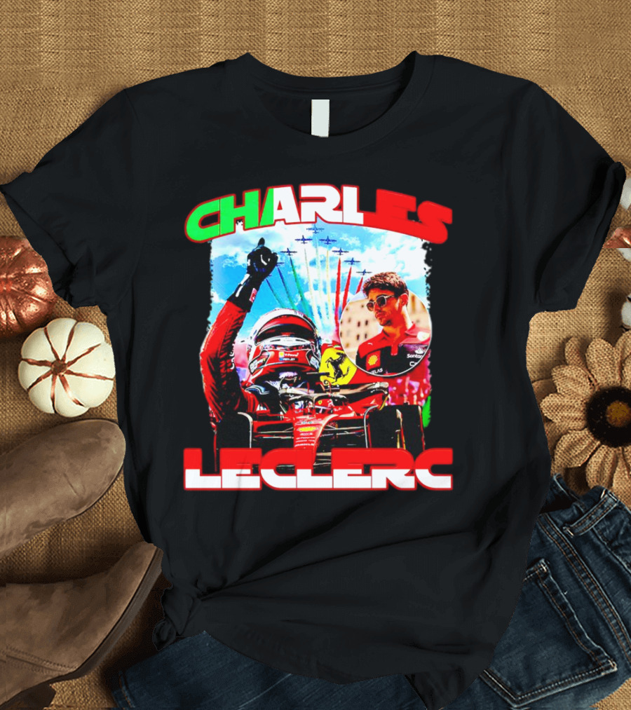 Charles Leclerc Ferrari Formula 1 Racing Champion T-Shirt