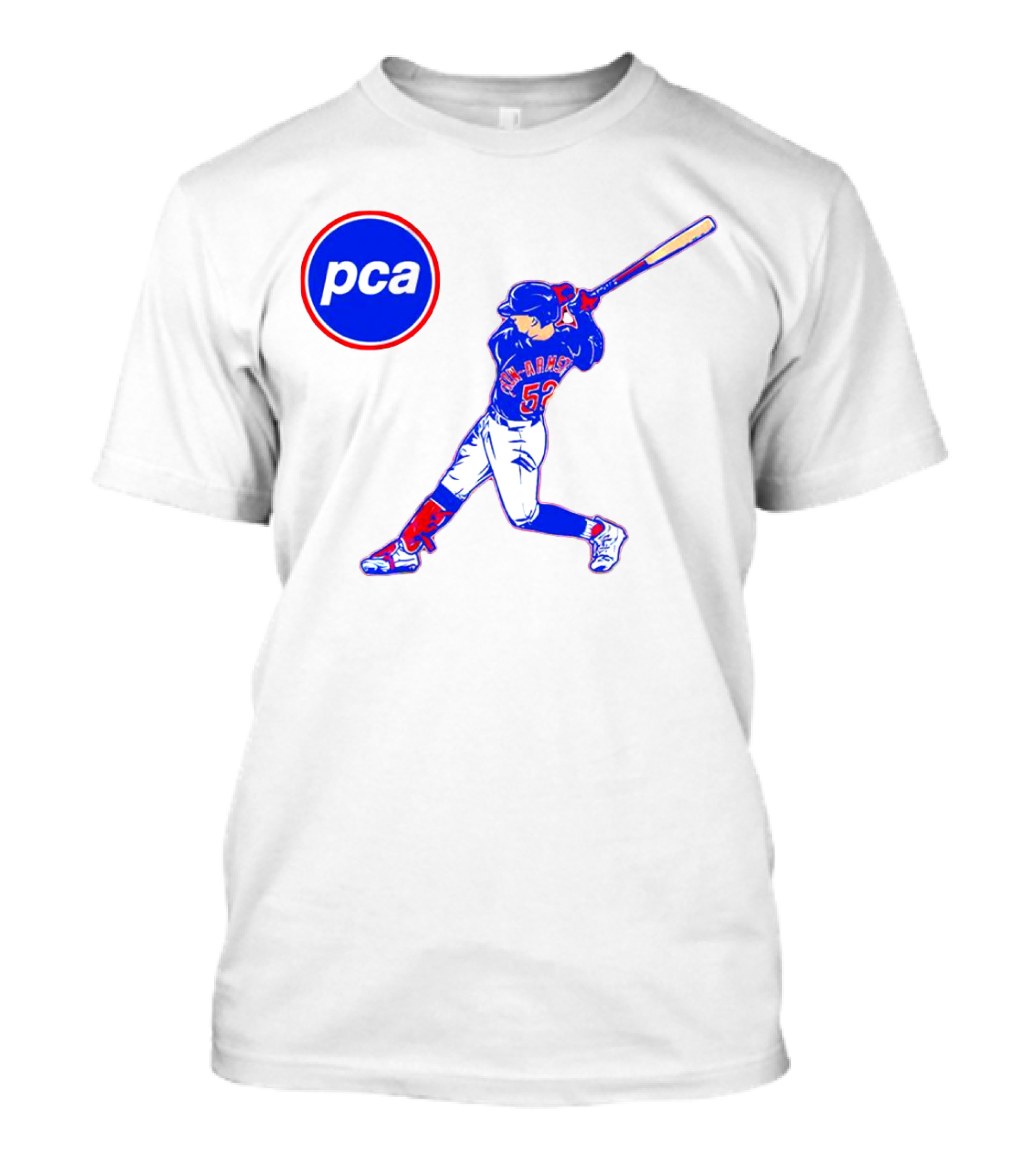PCA Pete Crow-Armstrong Chicago Cubs Baseball Player Swinging Bat T-Shirt