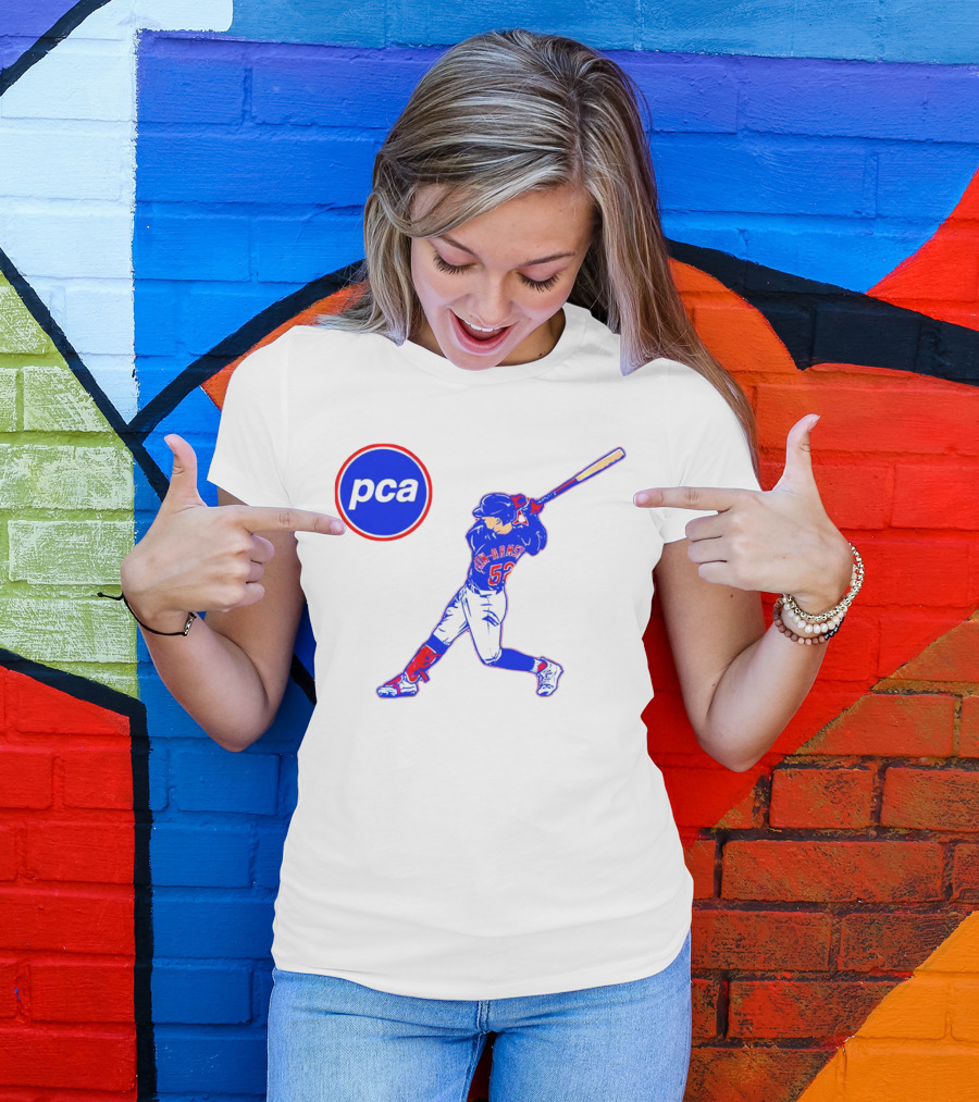 PCA Pete Crow-Armstrong Chicago Cubs Baseball Player Swinging Bat T-Shirt