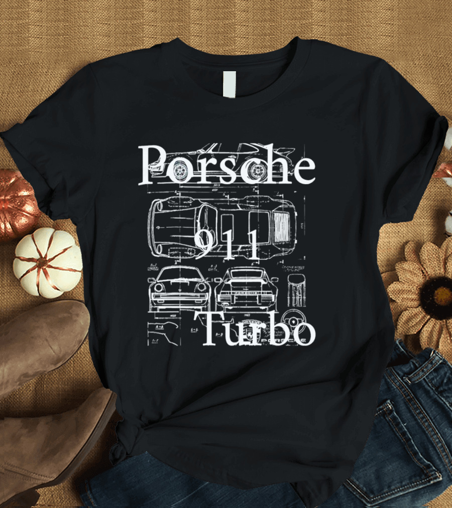 Porsche 911 Turbo Blueprint T-Shirt