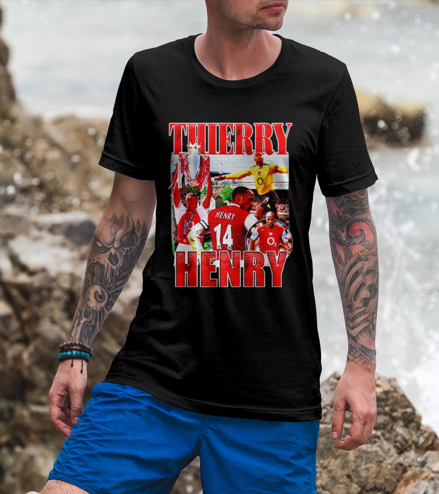 Thierry Henry Arsenal 14 Legend Iconic Moments T-Shirt