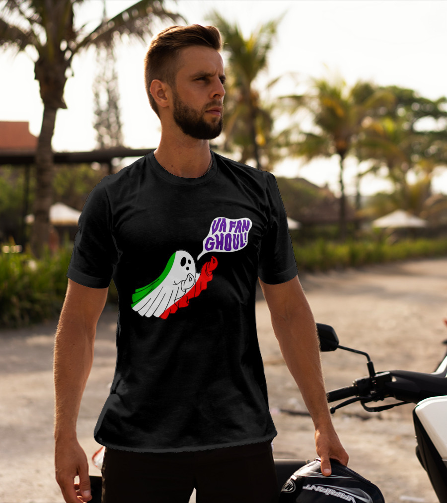 Va Fan Ghoul Ghost With Italian Flag Colors Halloween T-Shirt