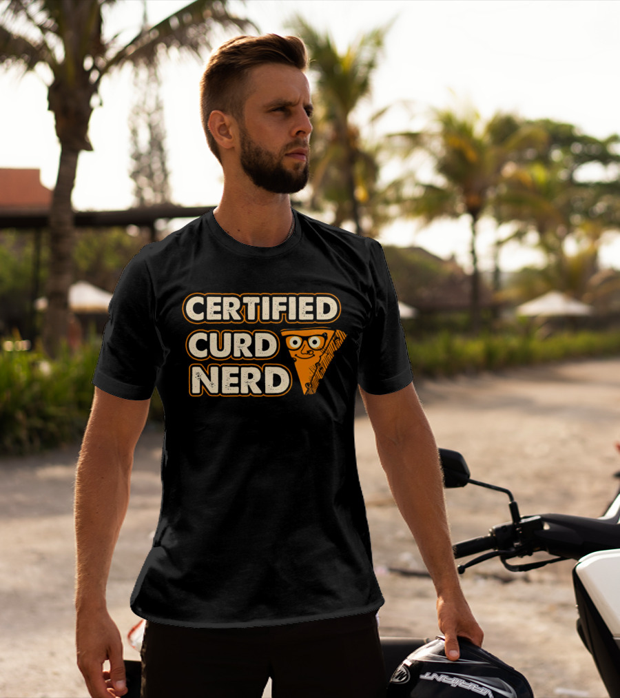 Certified Curd Nerd Cheese Slice Glasses T-Shirt