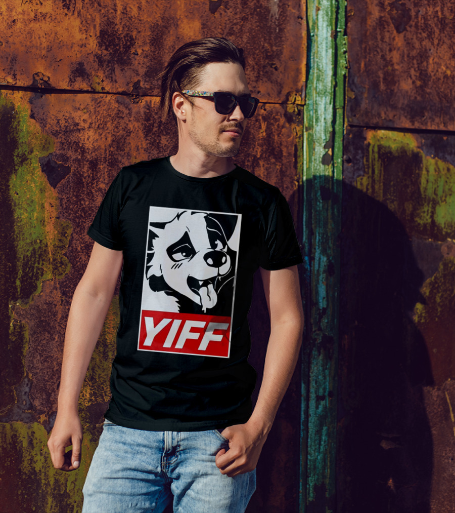 Yiff Furry Face Tongue Out T-Shirt