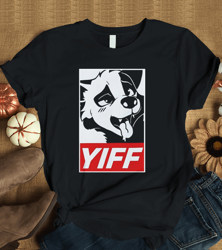 Yiff Furry Face Tongue Out T-Shirt