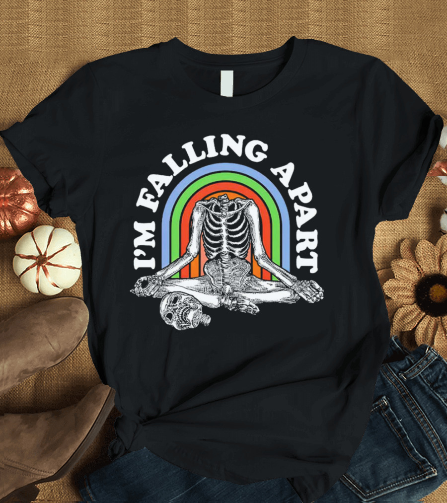 I’m Falling Apart Skeleton Retro Rainbow T-Shirt