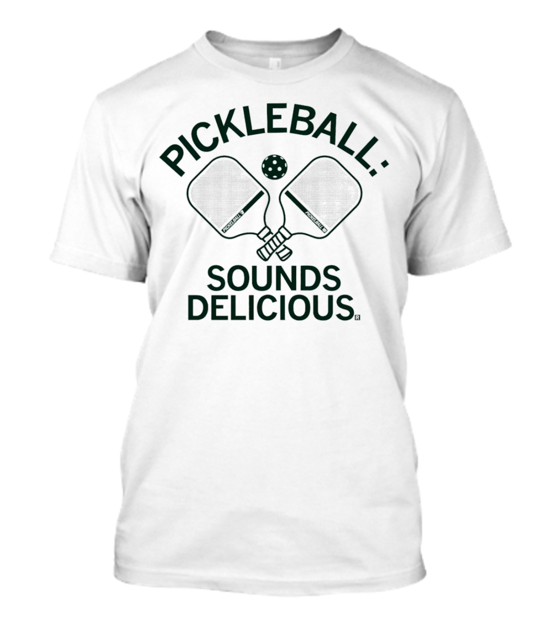 PICKLEBALL SOUNDS DELICIOUS PADDLES AND BALL T-Shirt