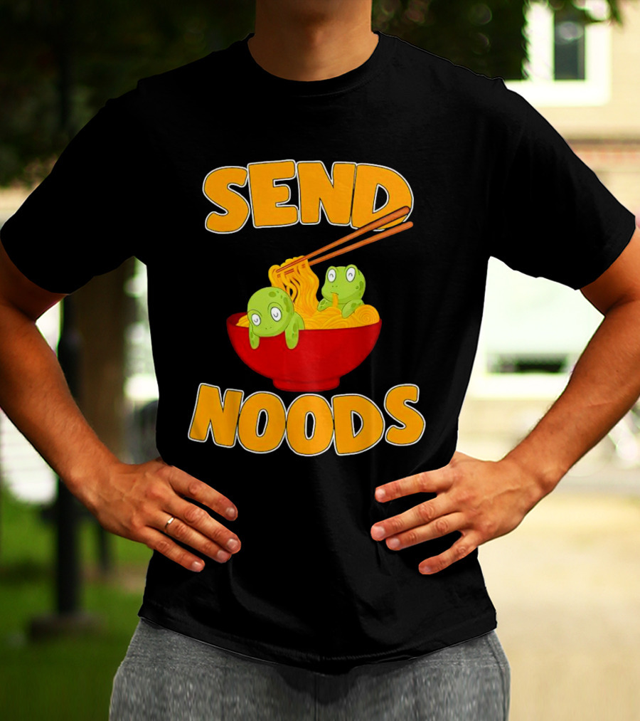 Send Noods Cute Turtles In Ramen Bowl T-Shirt