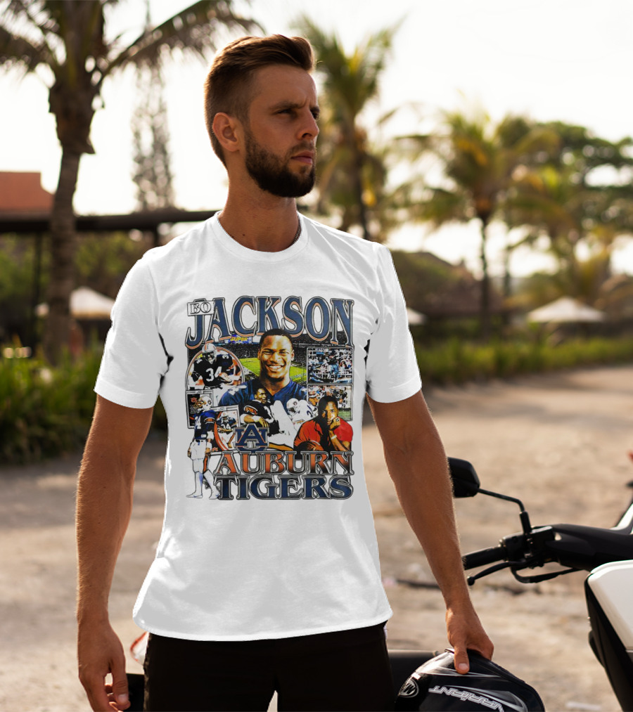 Bo Jackson Auburn Tigers #34 Sports Collage T-Shirt