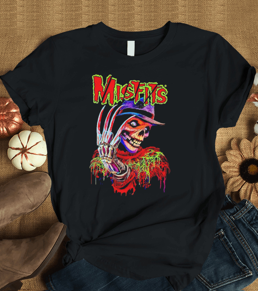 Misfits Skull Halloween Freddy Krueger Inspired T-Shirt