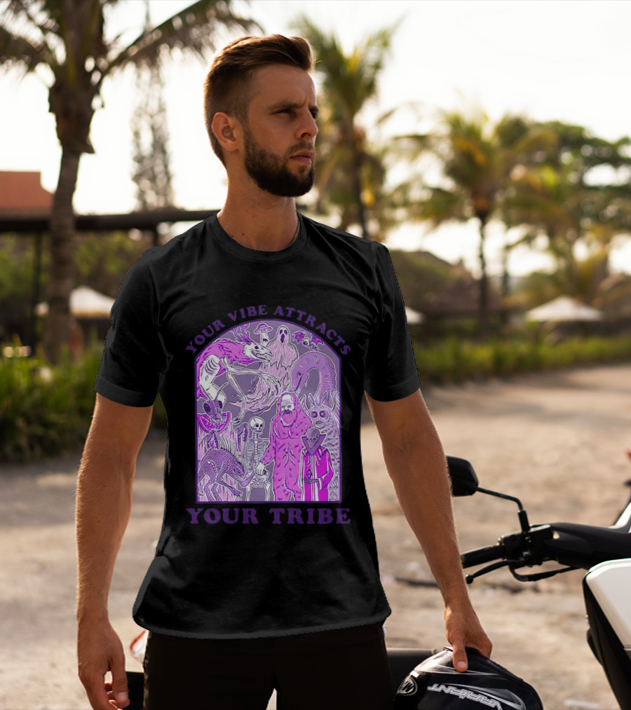 Your Vibe Attracts Your Tribe Violet Creatures And Spirits T-Shirt