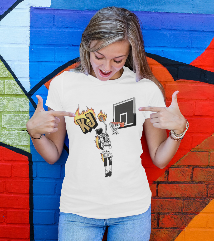 KJ Simpson Jr. Basketball Dunk Colorado Buffaloes Flame T-Shirt