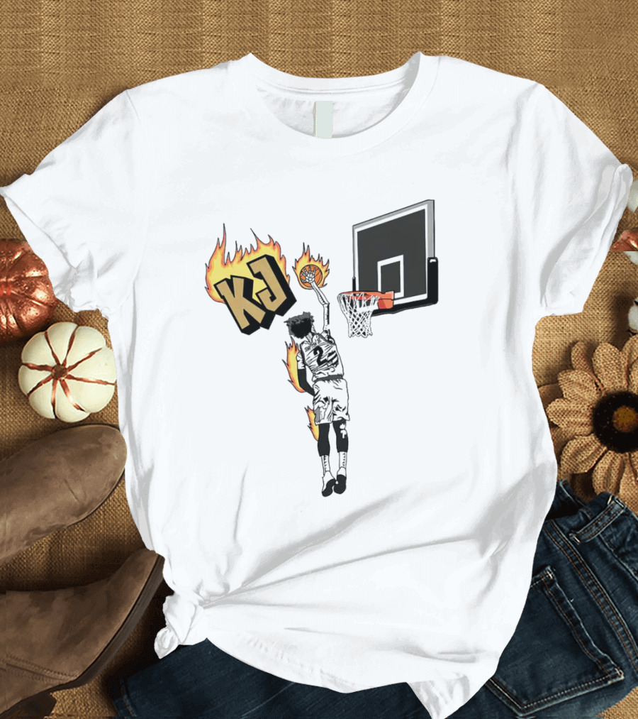KJ Simpson Jr. Basketball Dunk Colorado Buffaloes Flame T-Shirt