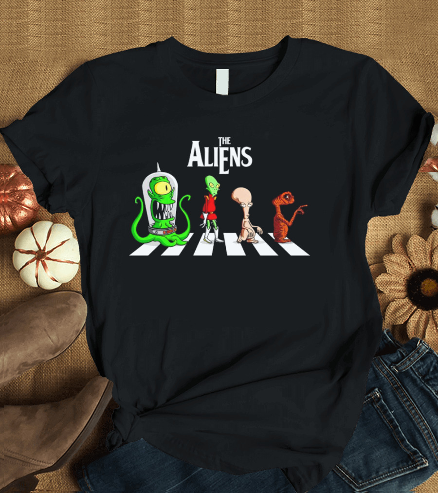 The Aliens Pop Culture Abbey Road Crossover T-Shirt
