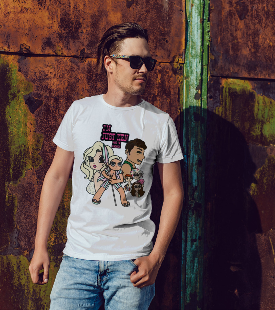 I'm Just Ken And I'm Enough Barbie-Inspired Cartoon Characters T-Shirt