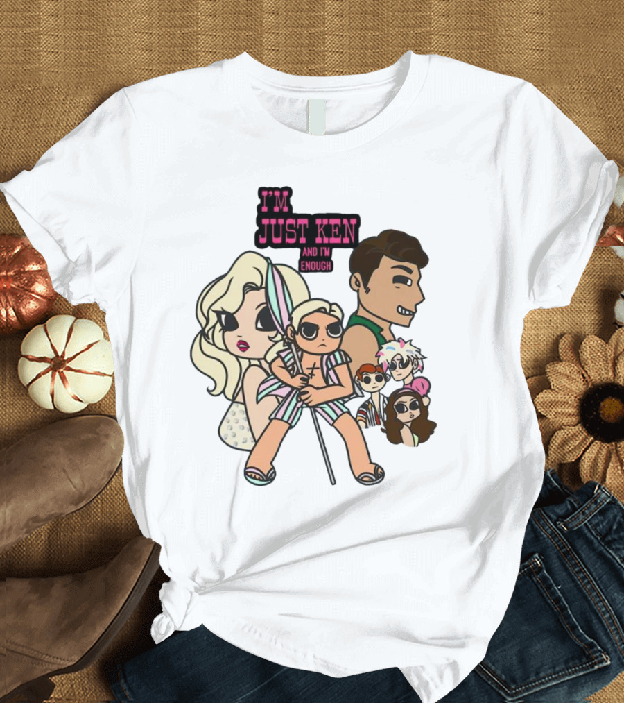 I'm Just Ken And I'm Enough Barbie-Inspired Cartoon Characters T-Shirt