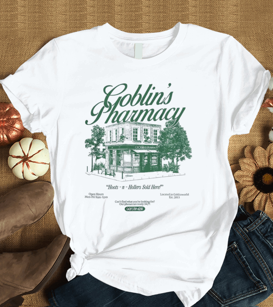 Goblin’s Pharmacy Hocus-n-Hollers Sold Here Since 1921 T-Shirt