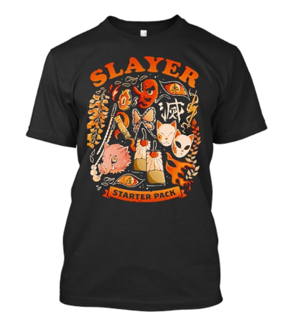 Slayer Starter Pack Kimetsu No Yaiba Symbols And Masks Collection T-Shirt
