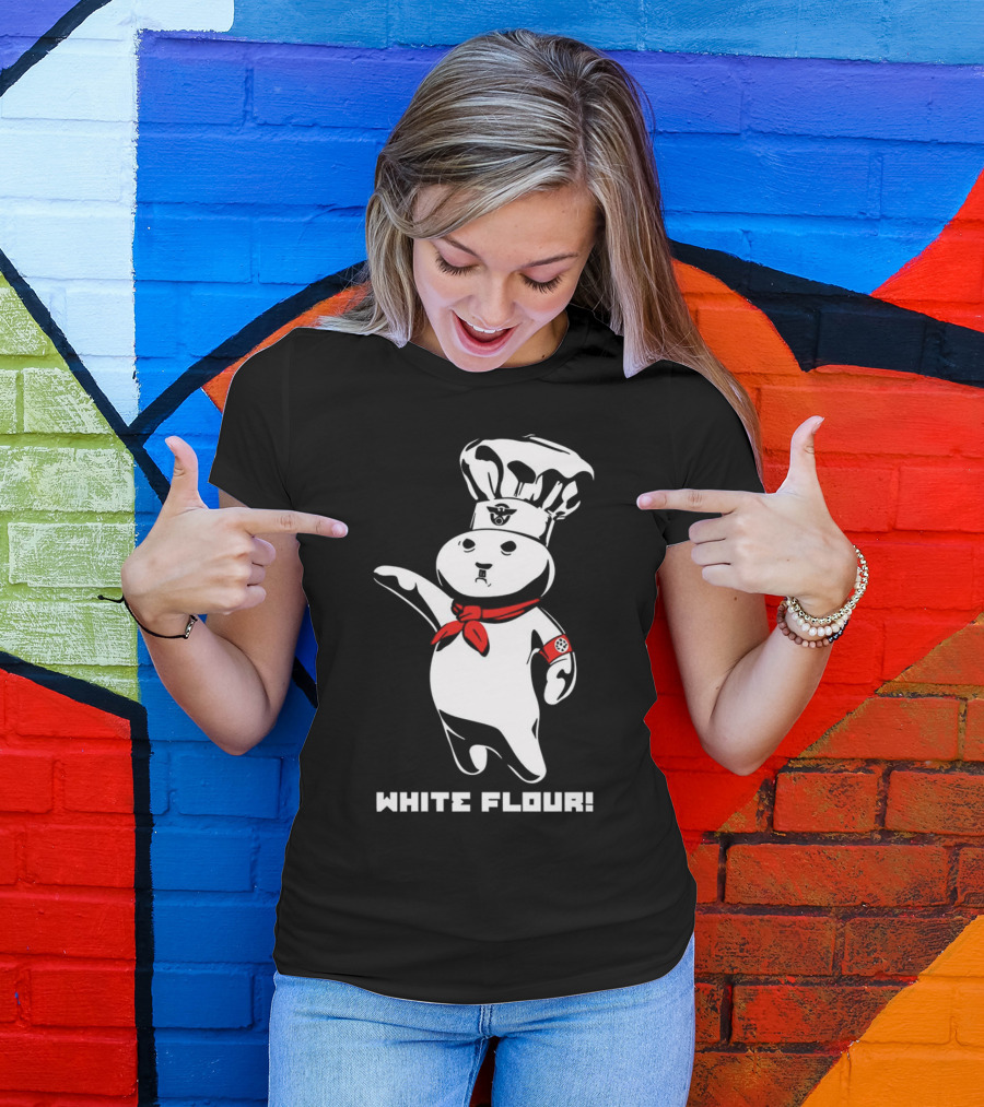 White Flour Funny Character Chef Satire T-Shirt