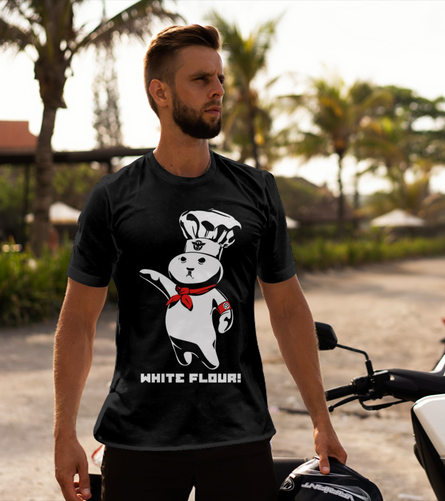 White Flour Funny Character Chef Satire T-Shirt