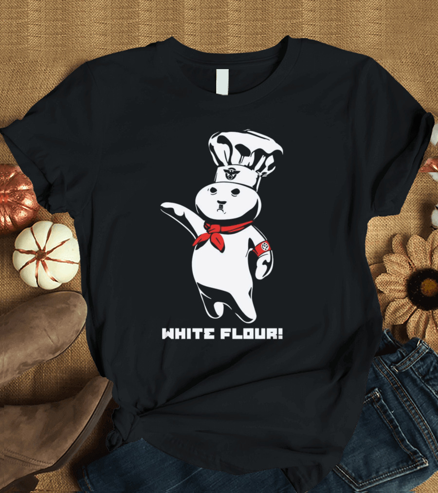 White Flour Funny Character Chef Satire T-Shirt