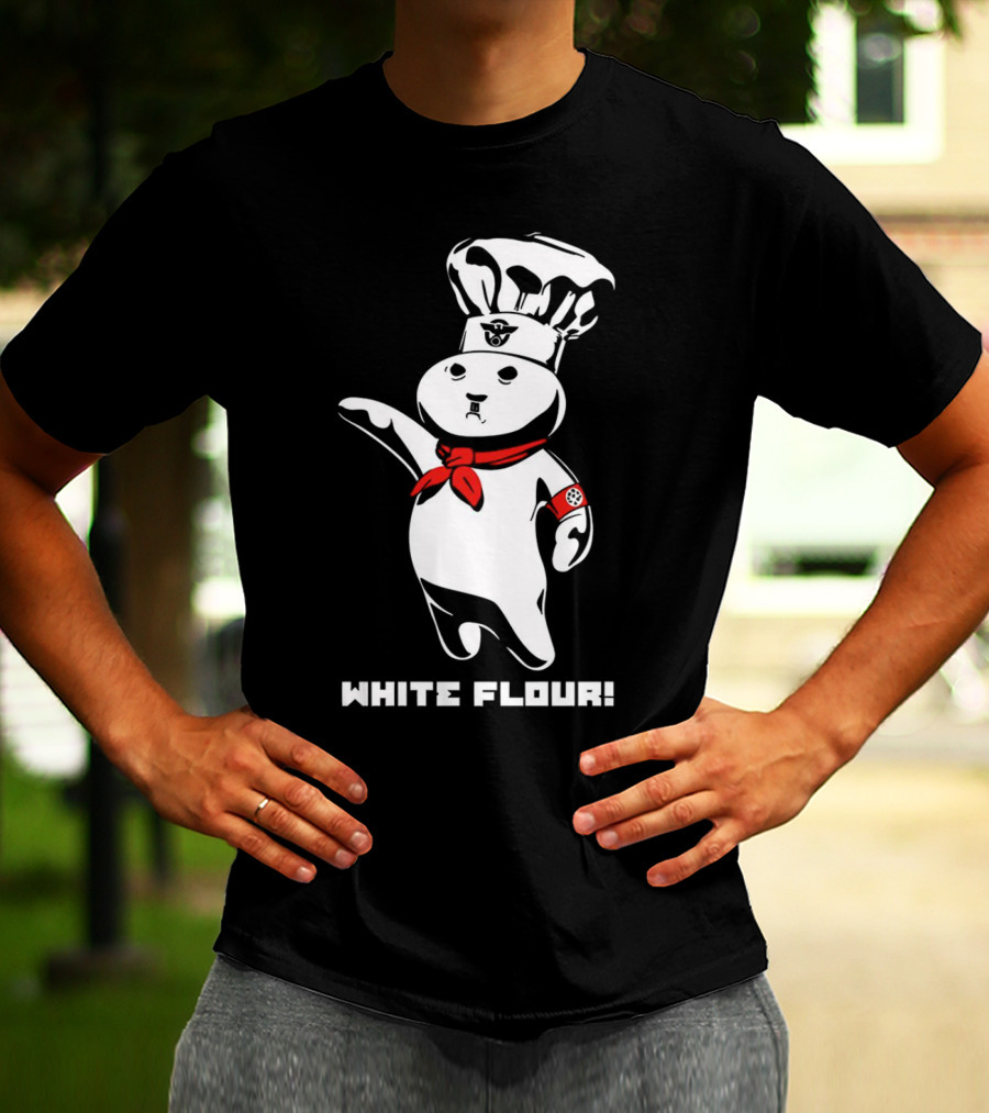 White Flour Funny Character Chef Satire T-Shirt