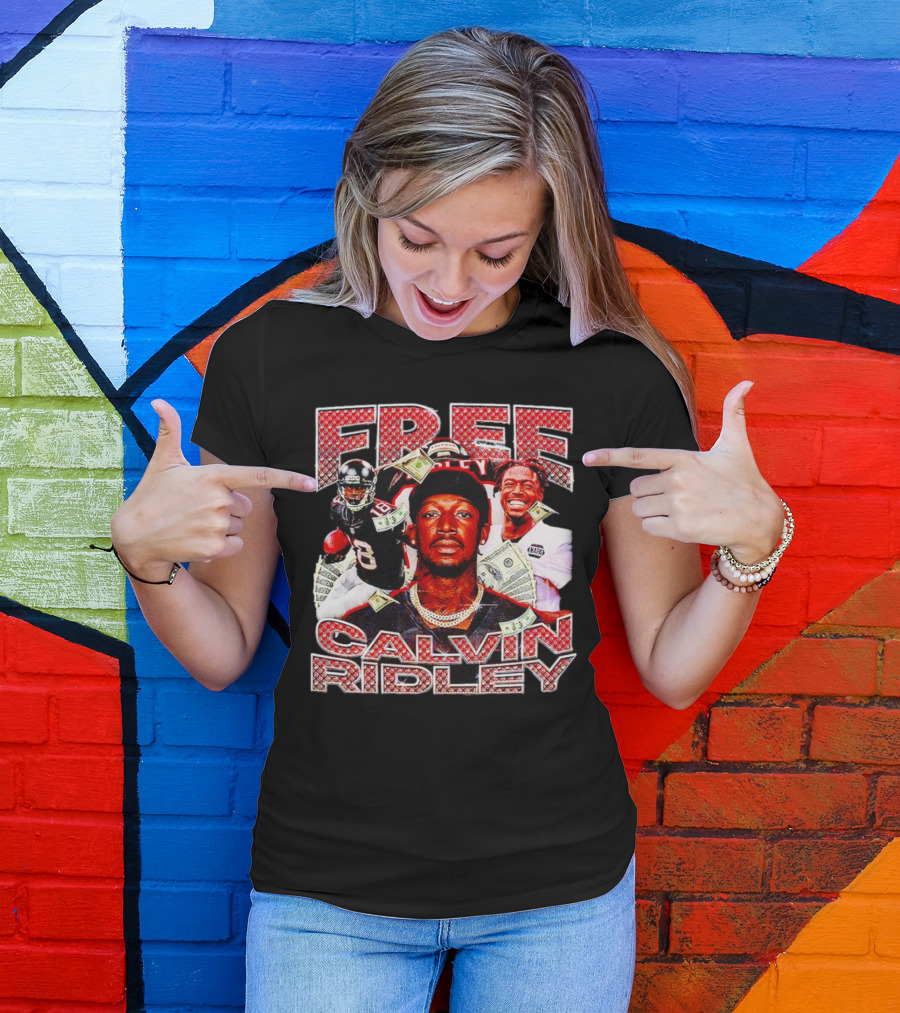 Free Calvin Ridley Atlanta Falcons 18 Vintage Football Player T-Shirt