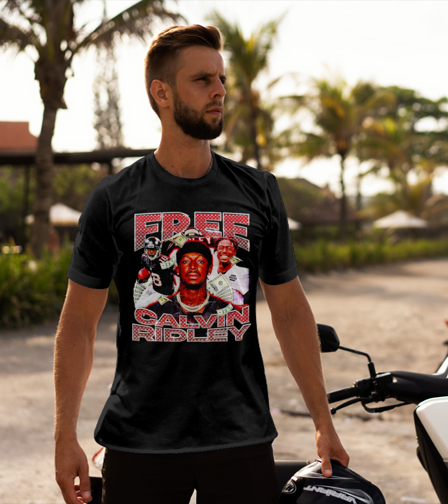Free Calvin Ridley Atlanta Falcons 18 Vintage Football Player T-Shirt