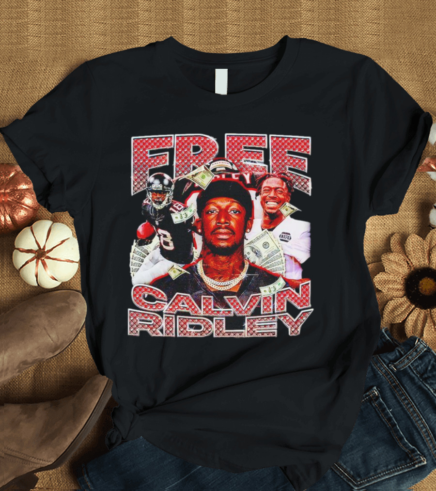 Free Calvin Ridley Atlanta Falcons 18 Vintage Football Player T-Shirt