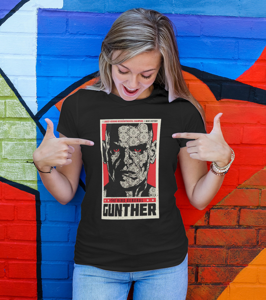 Gunther The Ring General Longest-Reigning Intercontinental Champion In WWE History T-Shirt