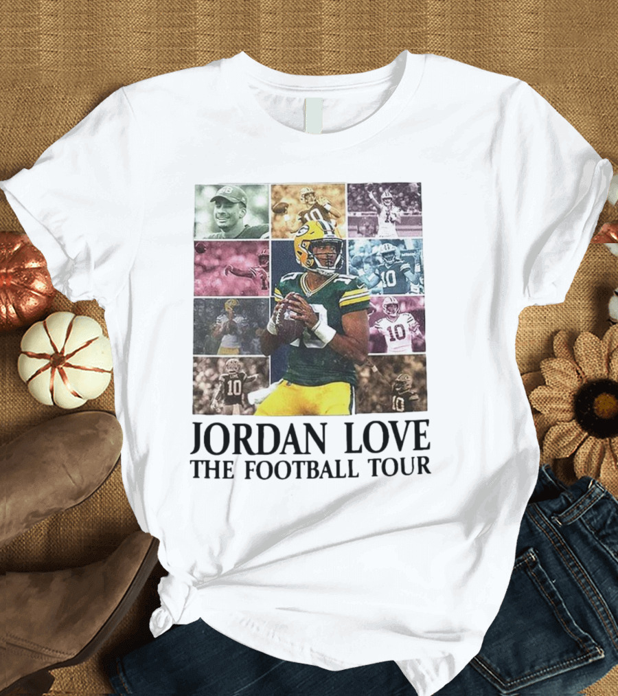 Jordan Love Green Bay Football Highlights Tour T-Shirt
