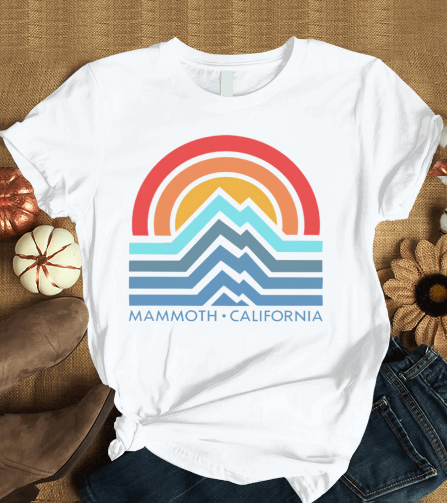 Mammoth California Vintage Mountain Sunset T-Shirt