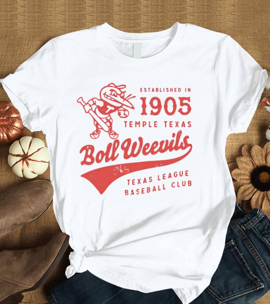 Established 1905 Temple Texas Boll Weevils Texas League Baseball Club T-Shirt