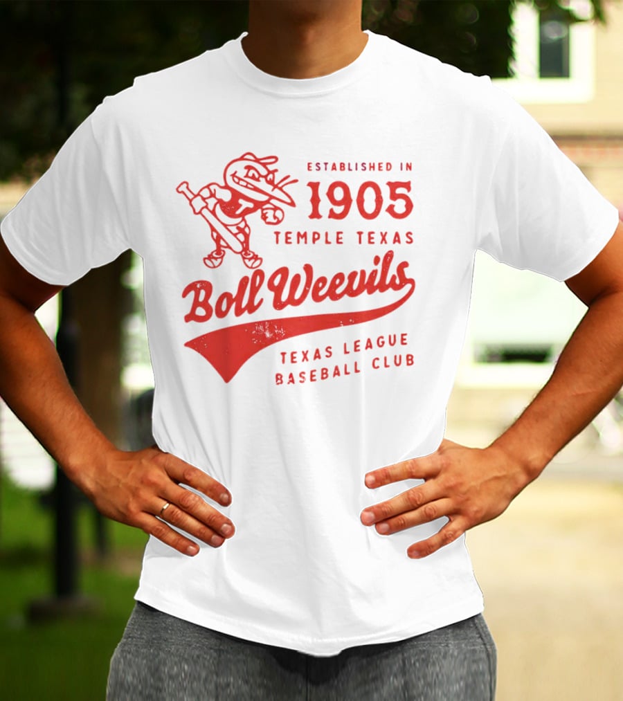 Established 1905 Temple Texas Boll Weevils Texas League Baseball Club T-Shirt