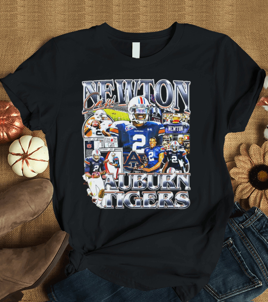 Cam Newton Auburn Tigers Football Collage T-Shirt