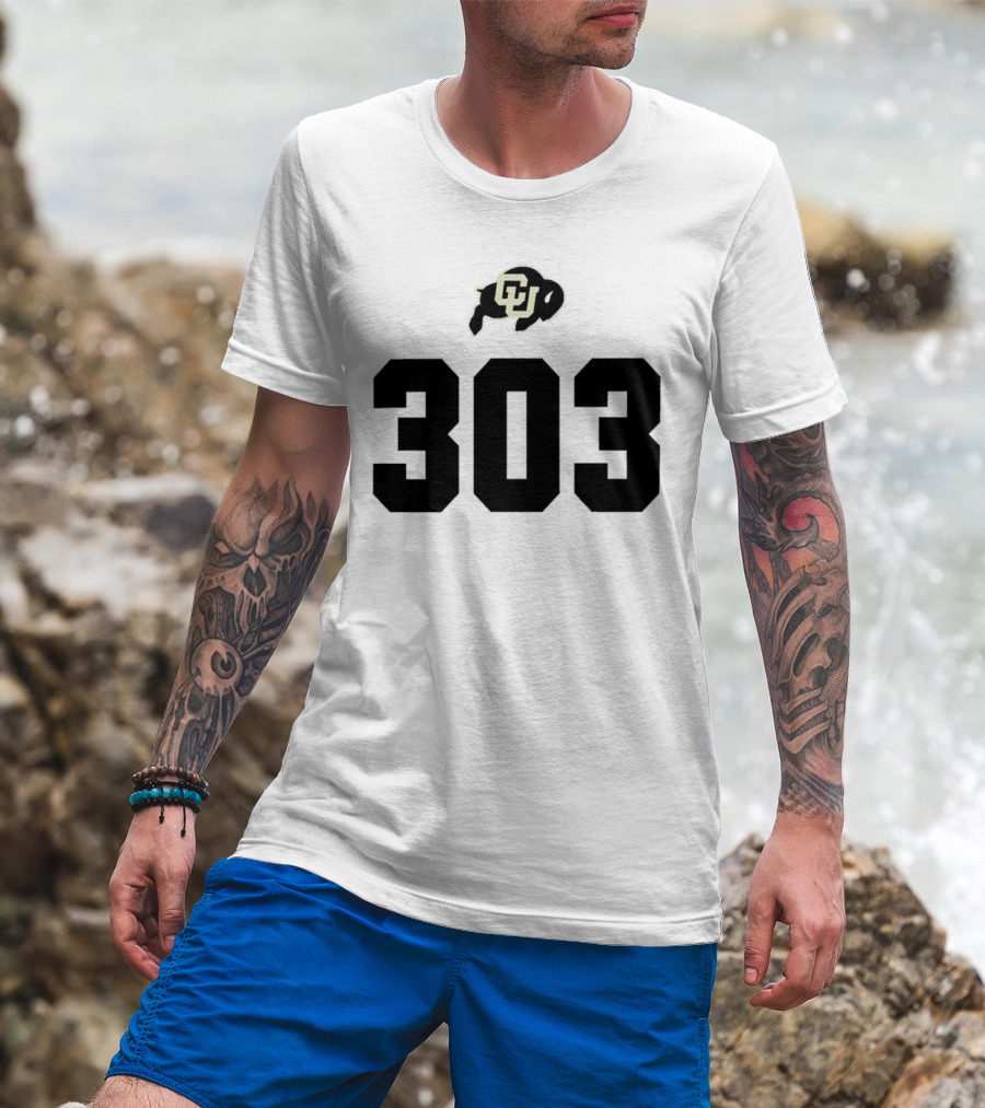 Colorado Buffaloes CU Logo 303 T-Shirt