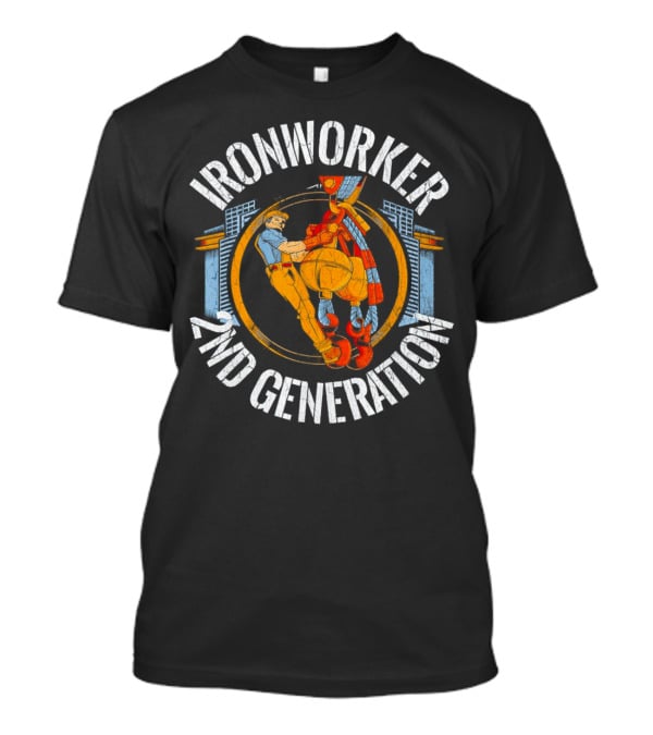 Ironworker 2ND Generation Vintage Construction Worker Scene T-Shirt