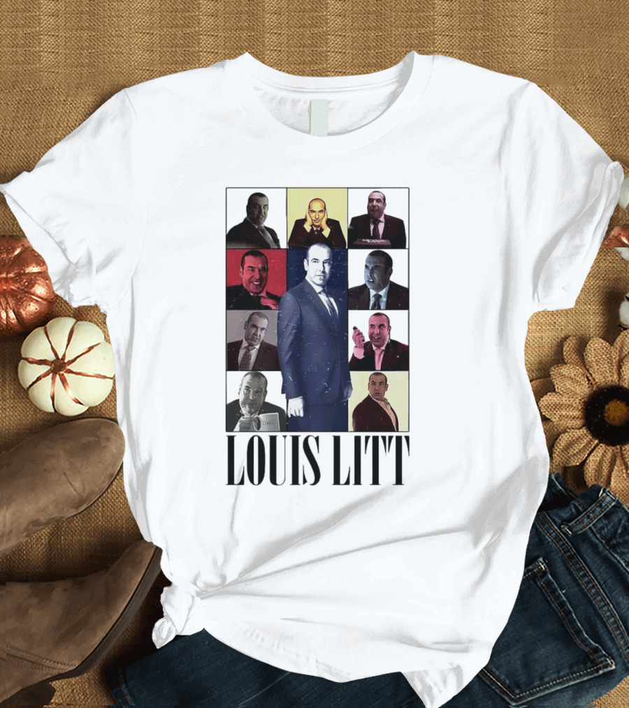 LOUIS LITT COLLAGE CHARACTERS MULTIPLE EXPRESSIONS SUITS SERIES T-Shirt