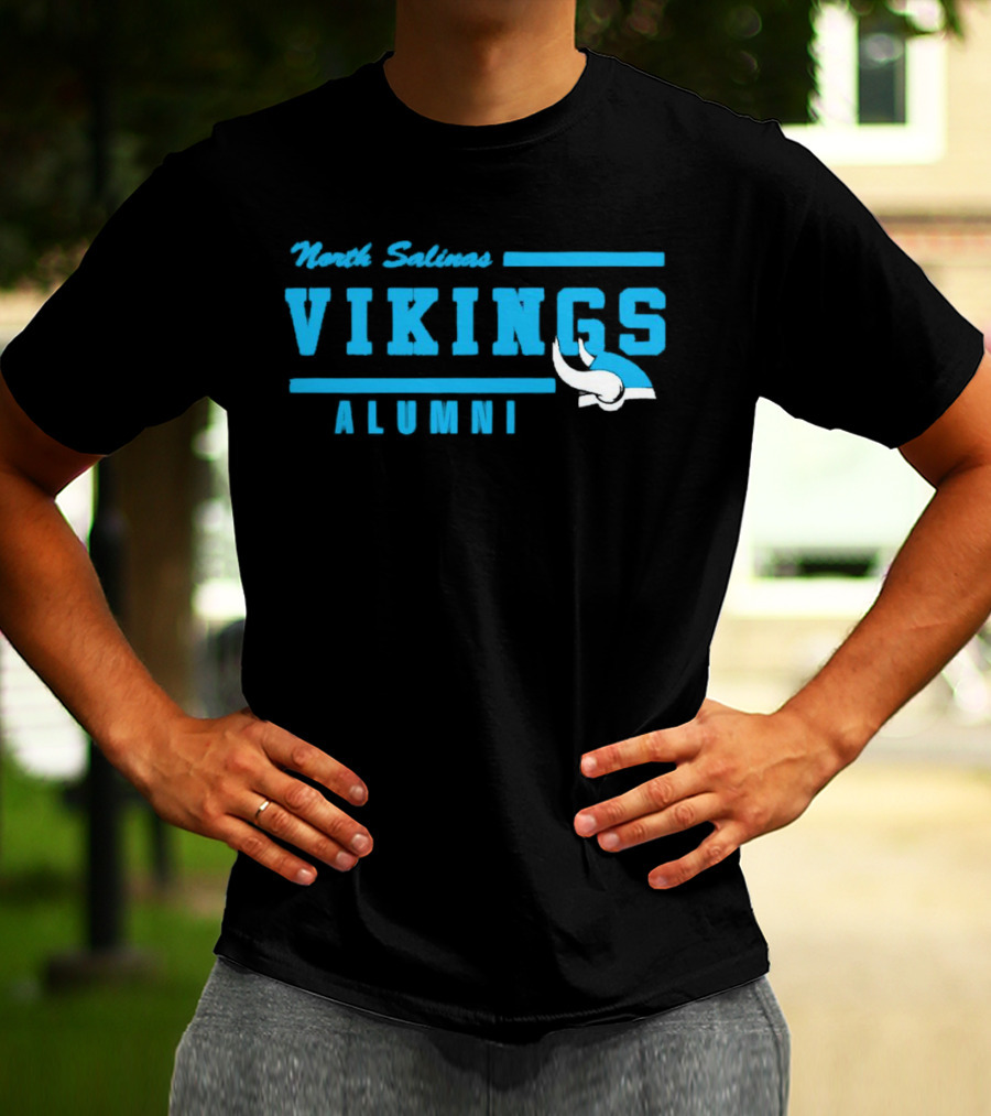 North Salinas Vikings Alumni Blue Viking Helmet T-Shirt