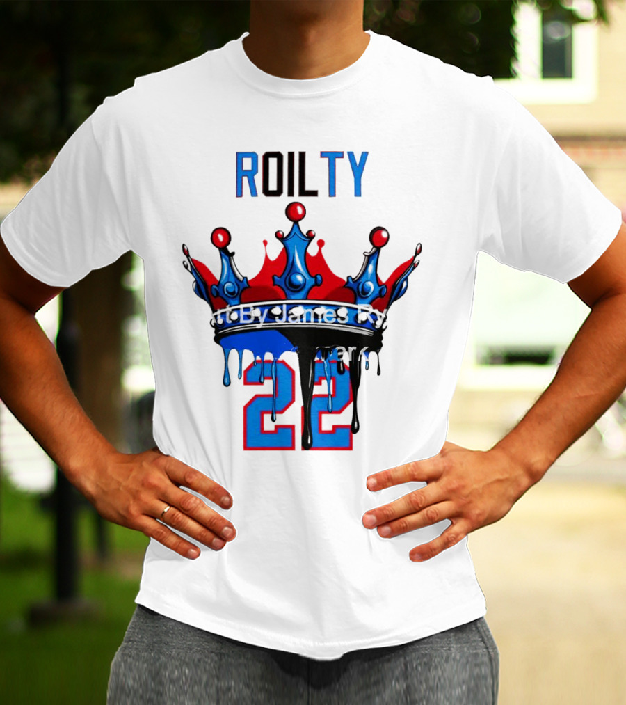ROILTY 22 Crown Red Blue Dripping T-Shirt