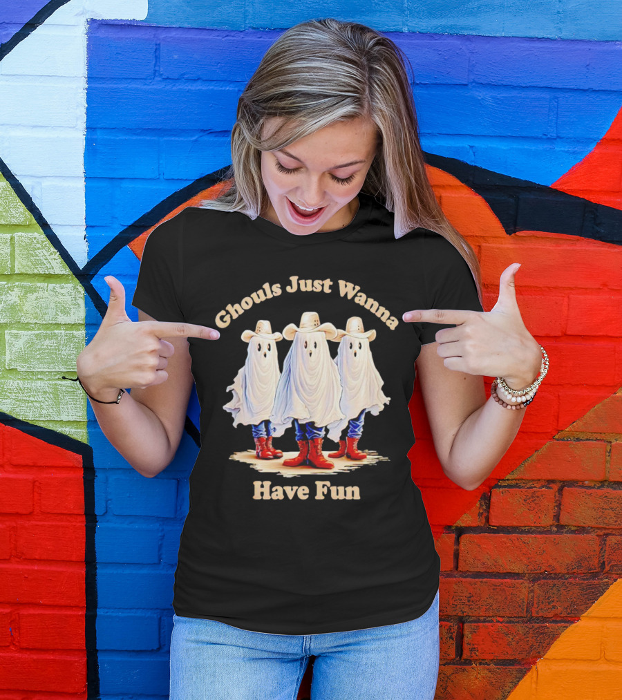 Ghouls Just Wanna Have Fun Cowboy Boots And Hats Trio T-Shirt