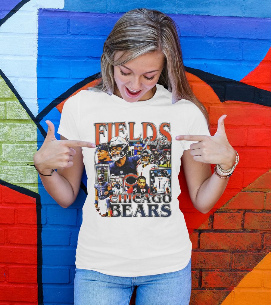 Fields Justin Chicago Bears Football T-Shirt