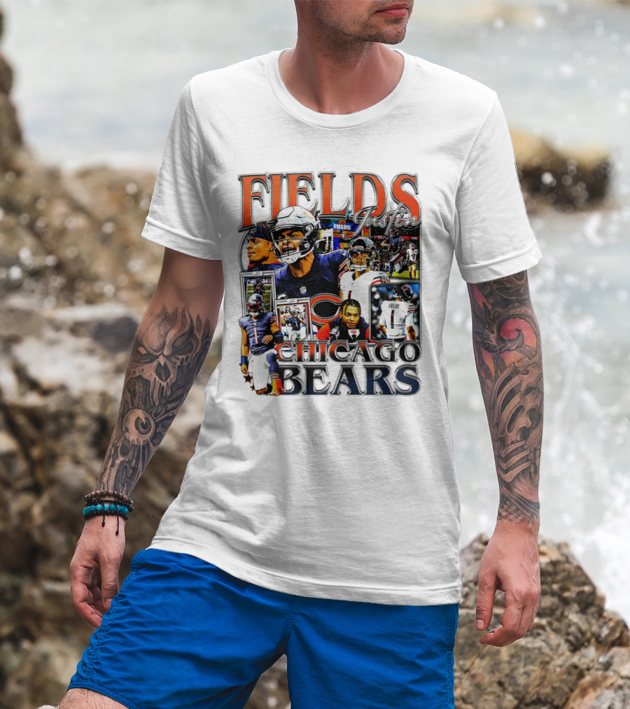 Fields Justin Chicago Bears Football T-Shirt