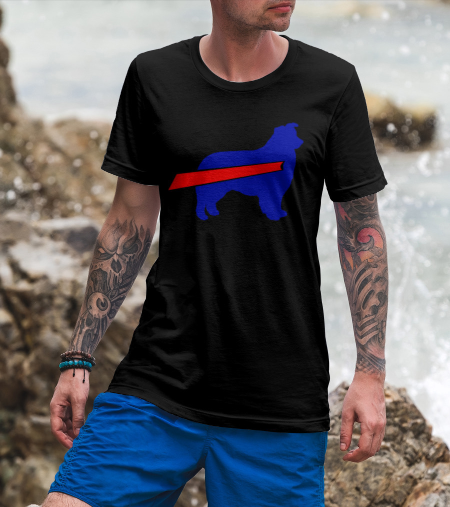 Buffalo Bills Aussie Mafia Silhouette With Iconic Red Stripe T-Shirt