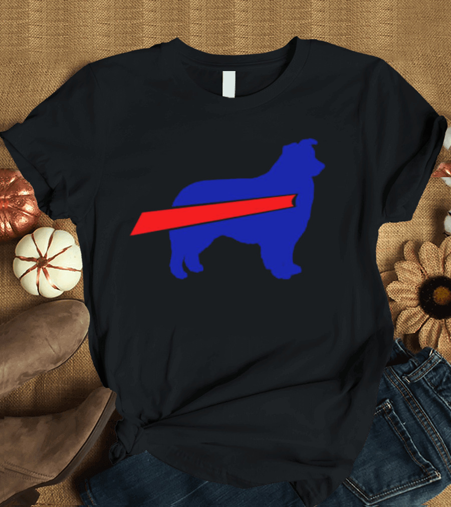 Buffalo Bills Aussie Mafia Silhouette With Iconic Red Stripe T-Shirt