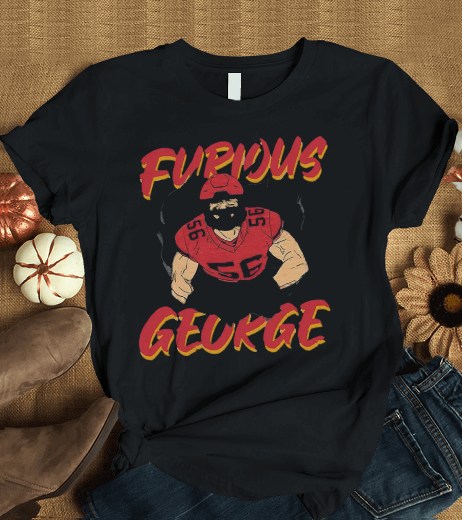 Kansas City Chiefs Furious George Karlaftis 56 Football Player T-Shirt