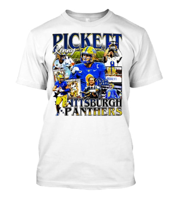 Kenny Pickett Pittsburgh Panthers Football Quarterback Action Collage T-Shirt